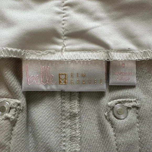 NWOT Belle by Kim Gravel Cream Straight Leg Knit Pants - Picture 6 of 6